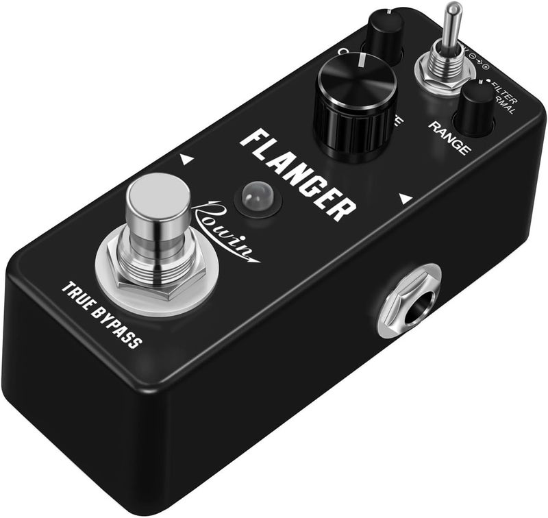 IOppWin Rowin Flanger Pedal - Black Vintage Analog Effect with Normal/Filter Modes & True Bypass (for Guitar/Bass/Studio) - Image 1